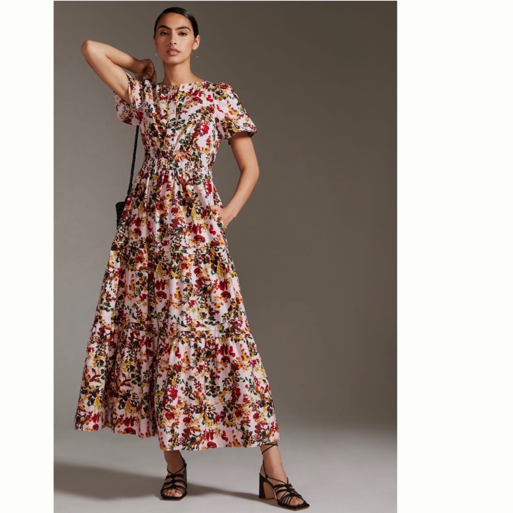 Anthropologie The Somerset Cotton Maxi Dress size S